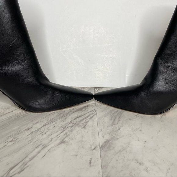Marc Fisher Kylynn Black Leather Pointy Toe Heeled Chelsea Bootie 11M - Picture 7 of 16